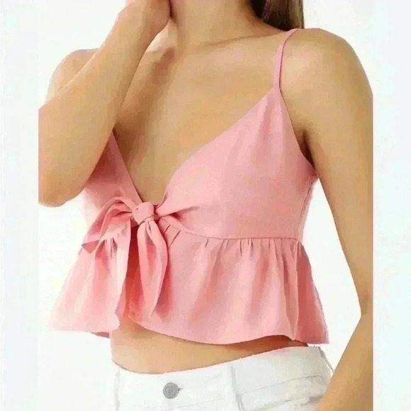 (2) Forver 21 Tie Front Crop Top - Picture 2 of 3